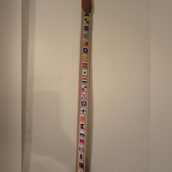 Other - Mens Nautical Flag Leather Belt